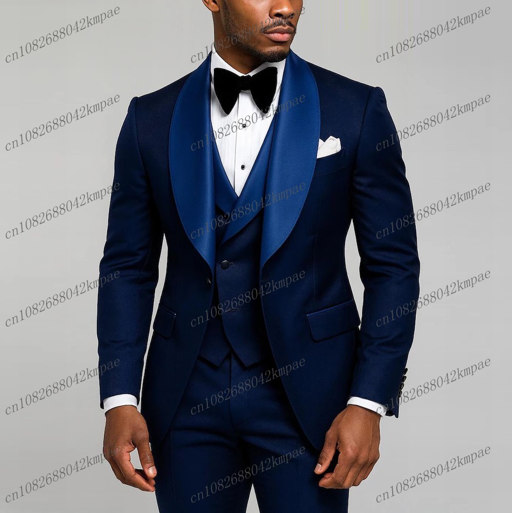 Men'S Formal Attire - New Navy Blue Formal Men Suit