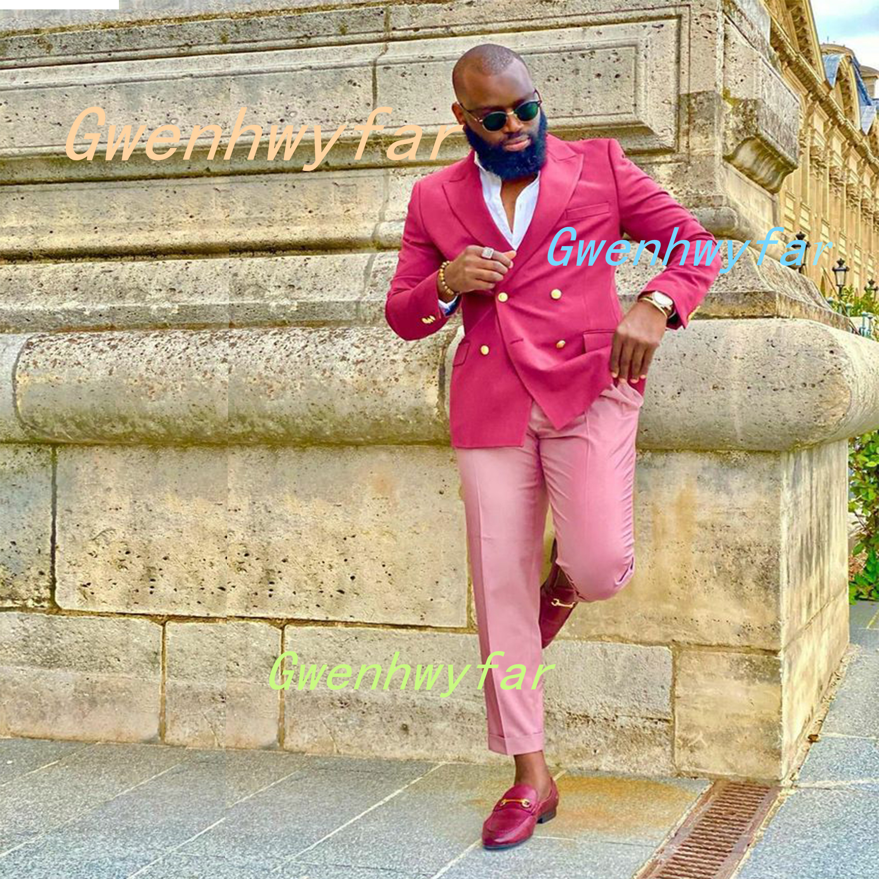 Men'S Formal Attire - Gwenhwyfar Elegant Men's Mixed Color Suit