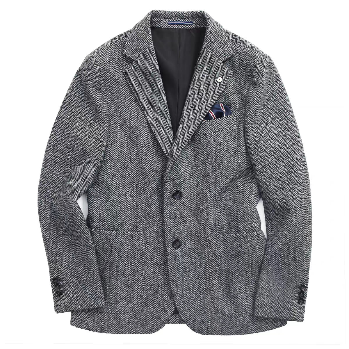 Wool Suit Jacket - 1Pieces Gray Blazer for Men Herringbone