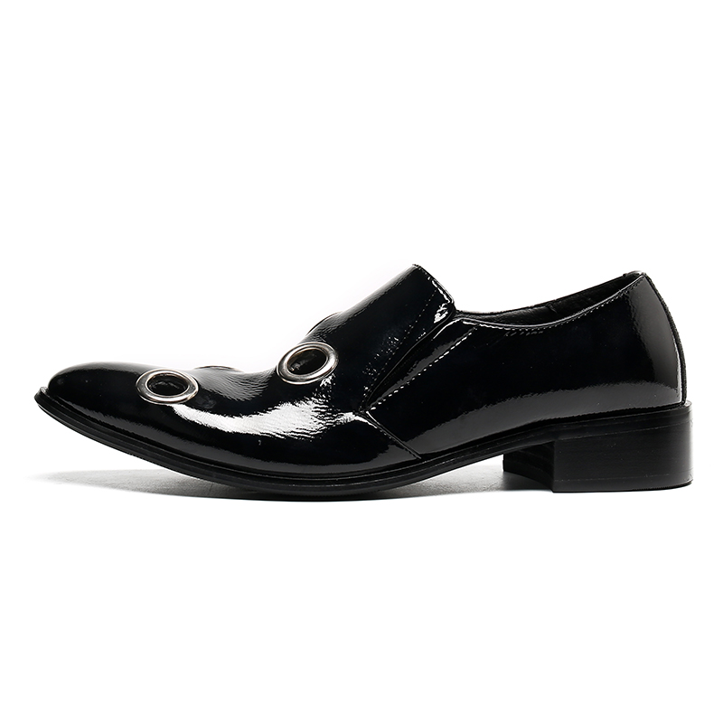 Men's Black Leather Shoes with - Men Formal Wear Shoes ulasan dan harga