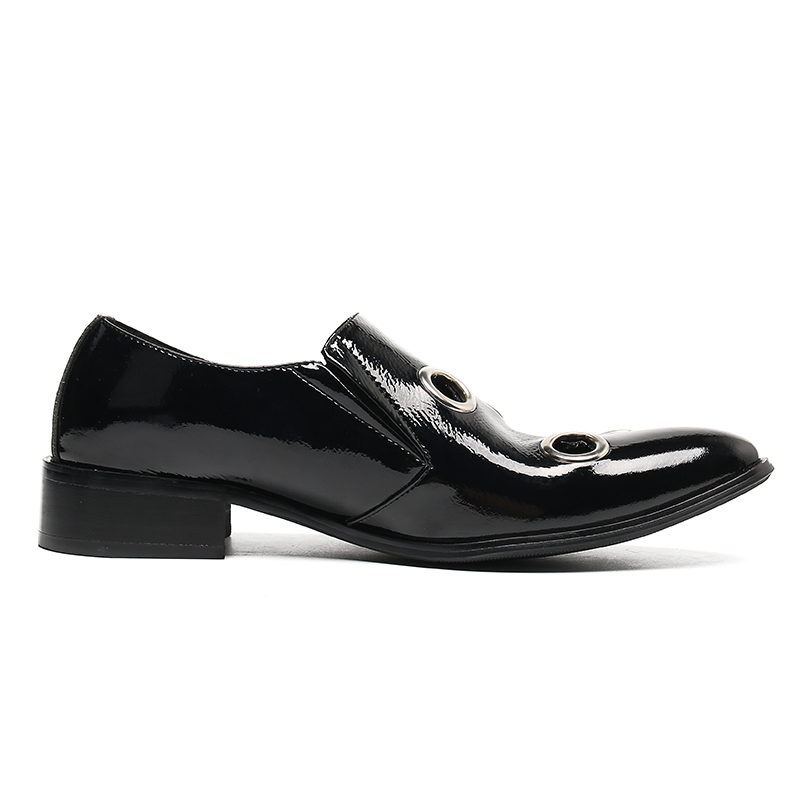 Men's Black Leather Shoes with - Men Formal Wear Shoes ulasan dan harga