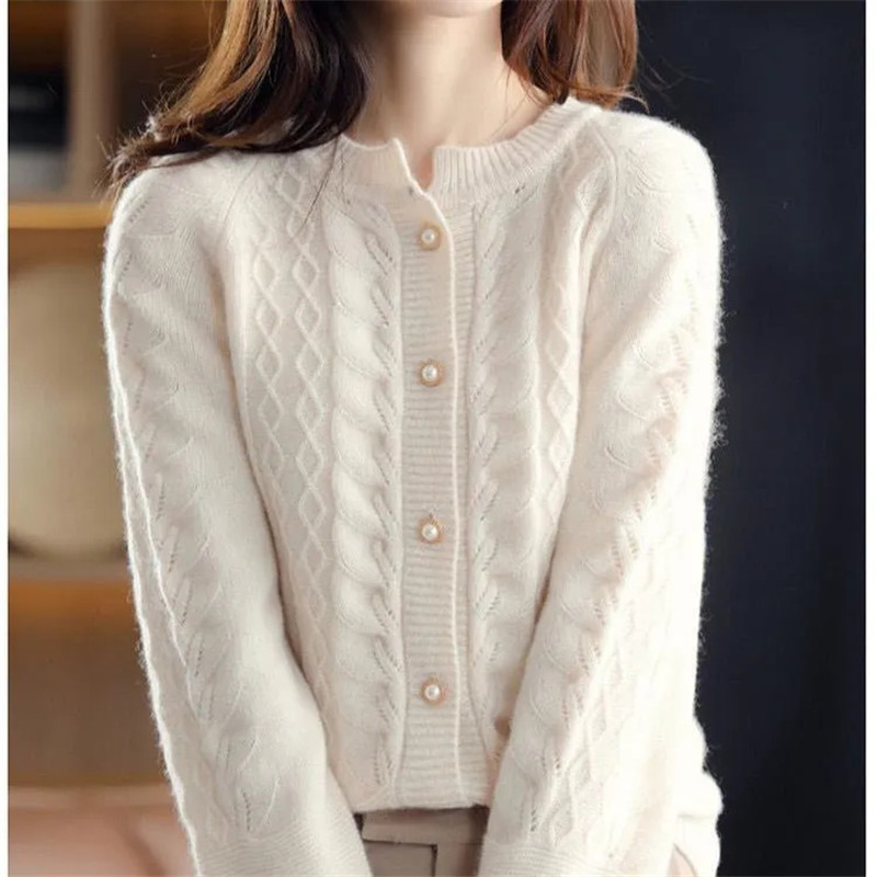 Vintage Knitted Cardigan Jacke - Wool Suit Jacket ulasan dan harga