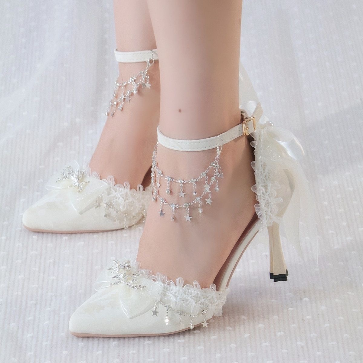 Lolita Female Shoes Heels Whit - Men Formal Wear Shoes ulasan dan harga