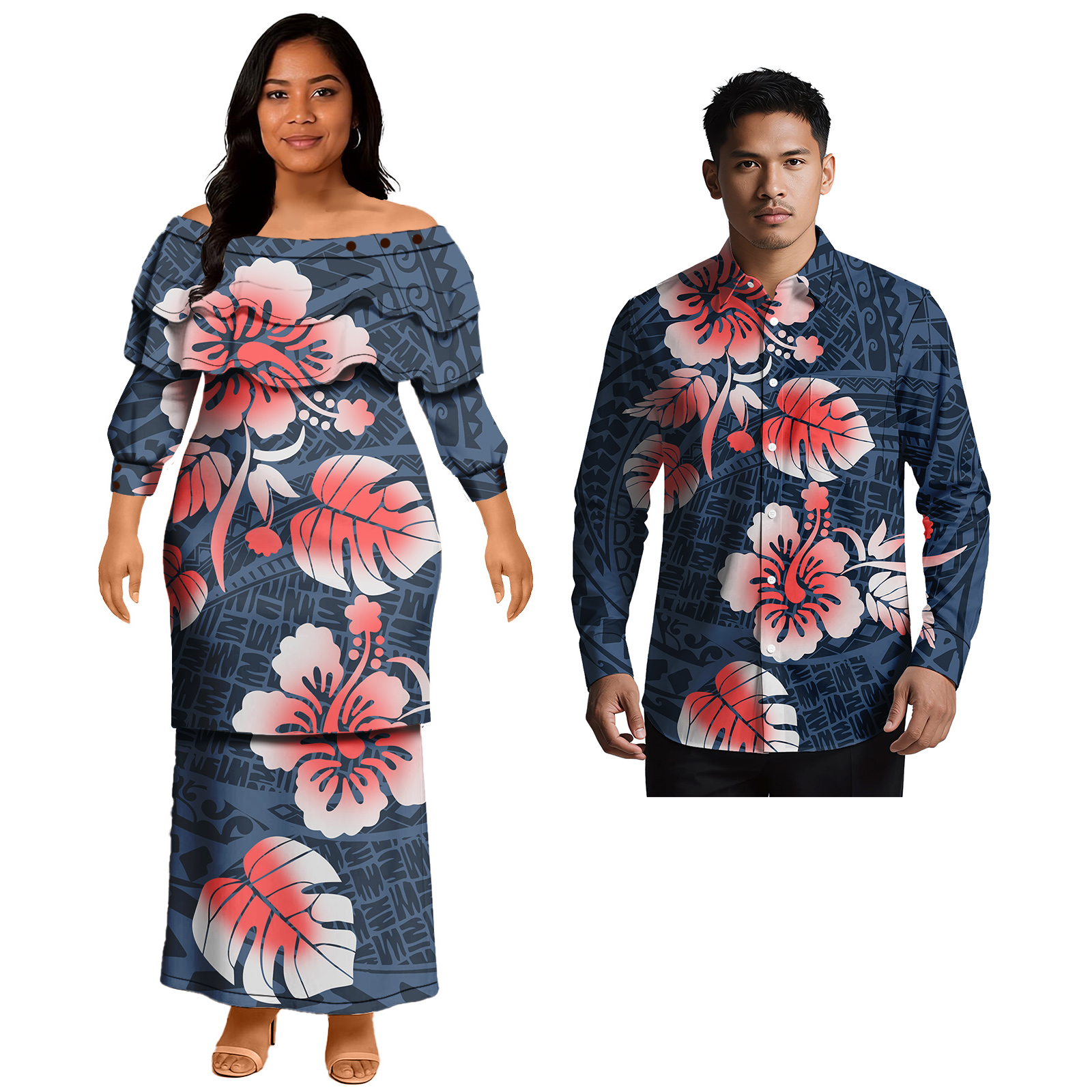 Popular Design Custom Couple C - Men'S Hawaiian Formal Wear ulasan dan harga