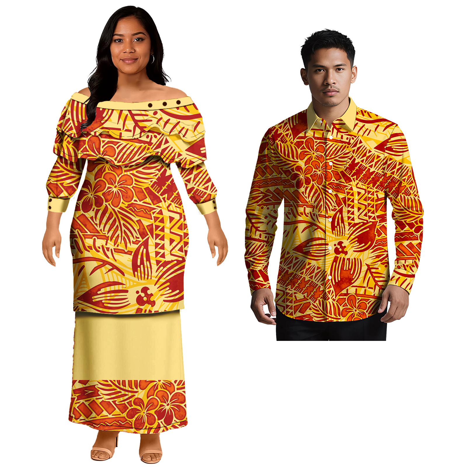 Popular Design Custom Couple C - Men'S Hawaiian Formal Wear ulasan dan harga
