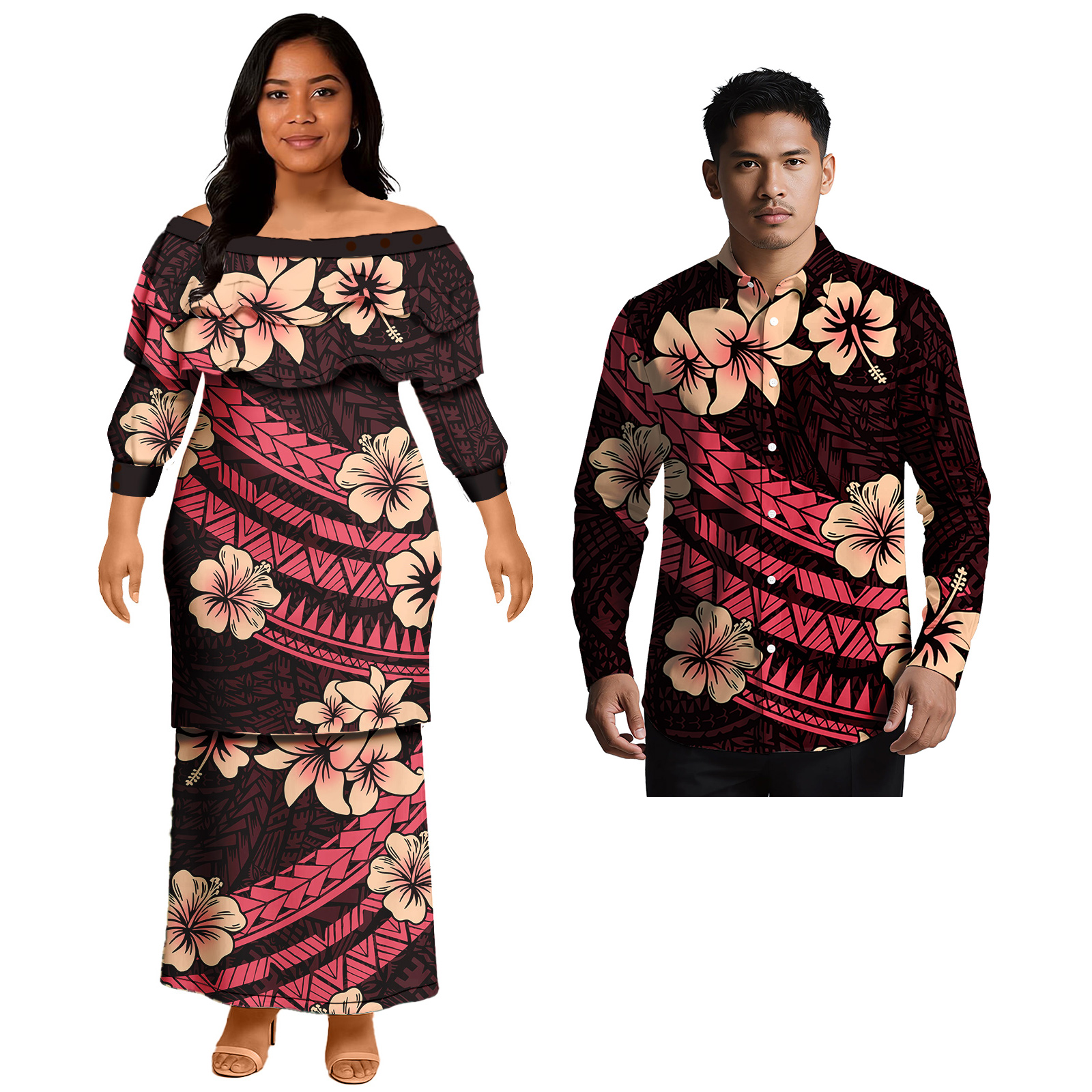 Popular Design Custom Couple C - Men'S Hawaiian Formal Wear ulasan dan harga
