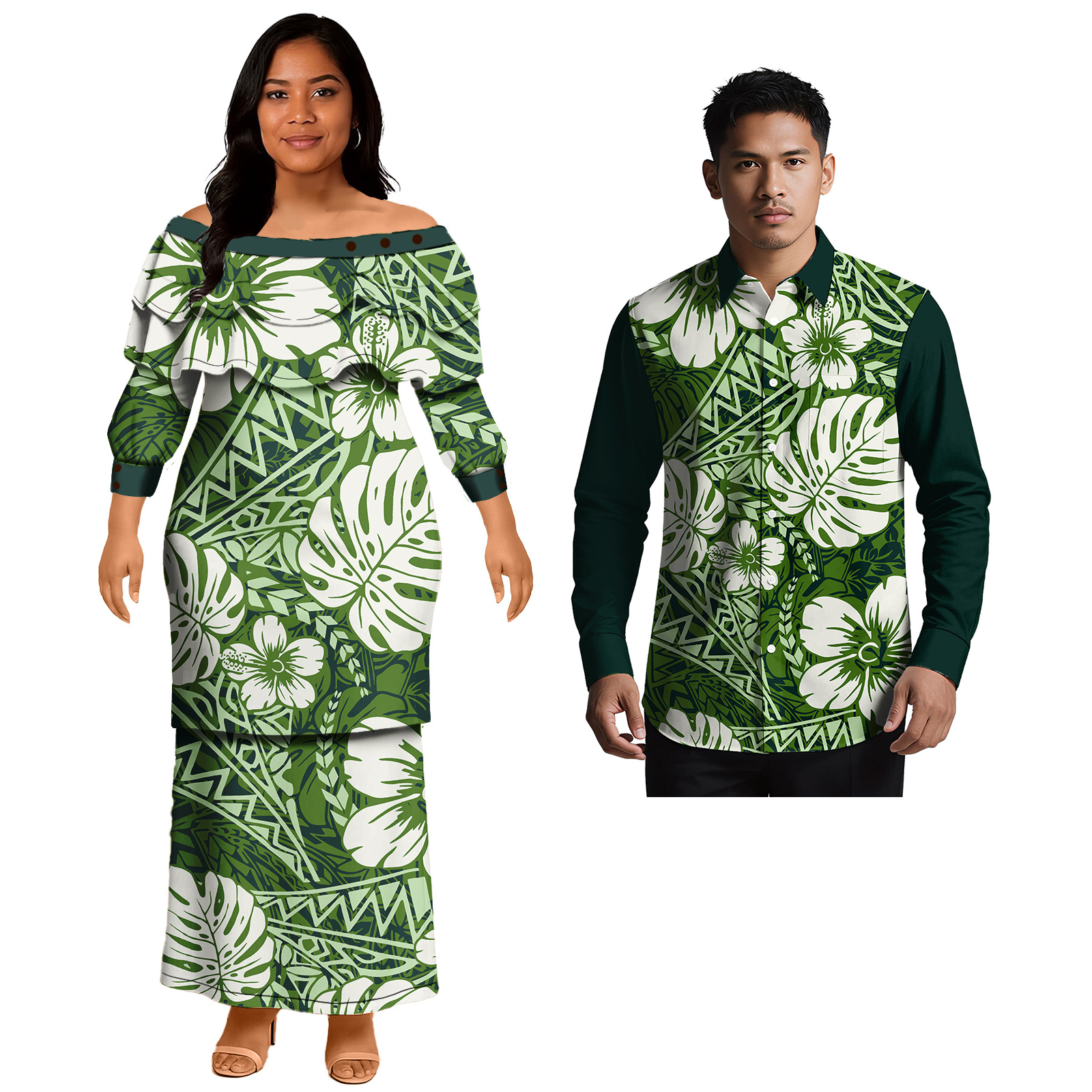 Popular Design Custom Couple C - Men'S Hawaiian Formal Wear ulasan dan harga