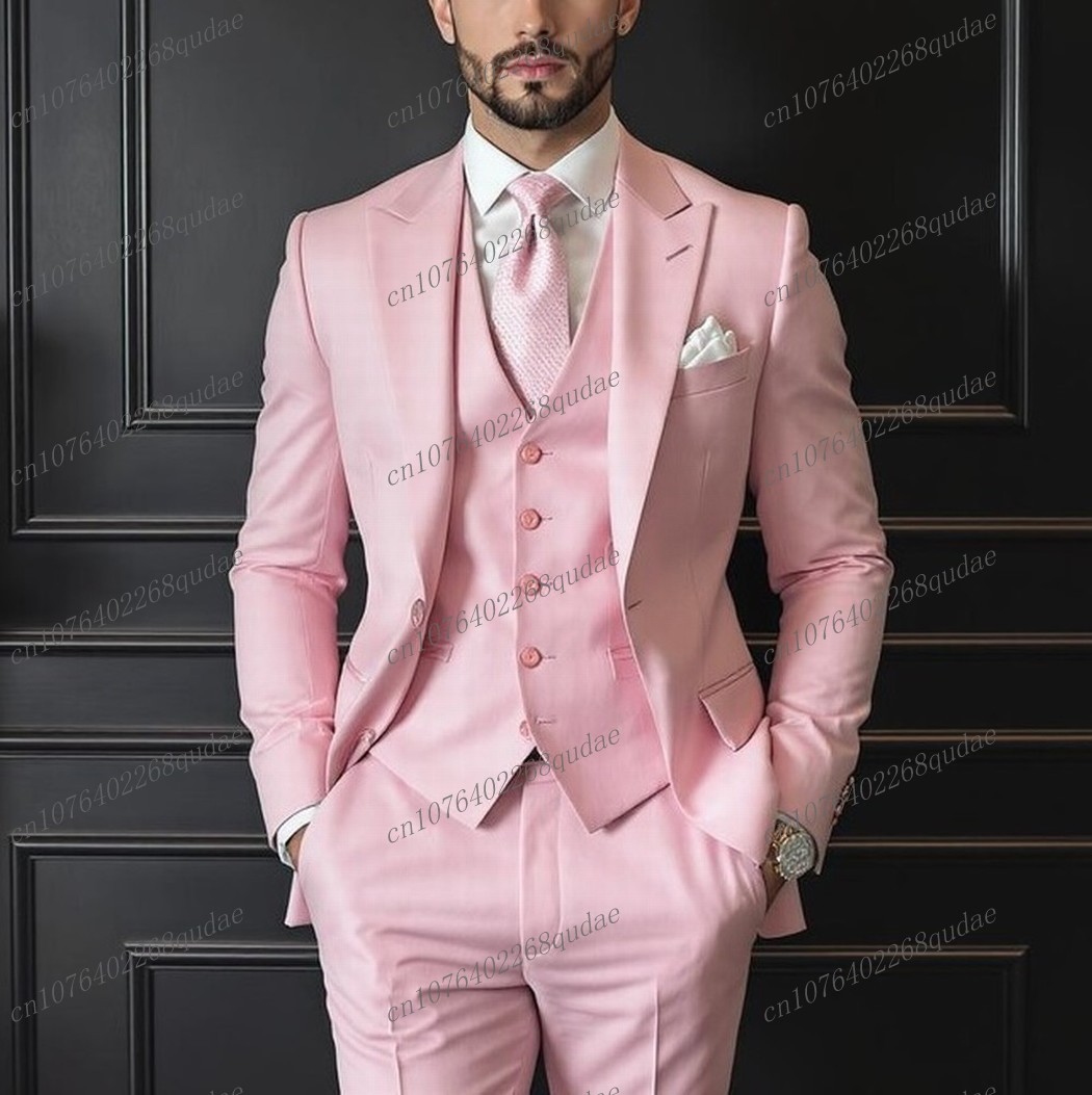 Pink Formal Occasion Men Suit  - Formal Wear Jersey For Men ulasan dan harga