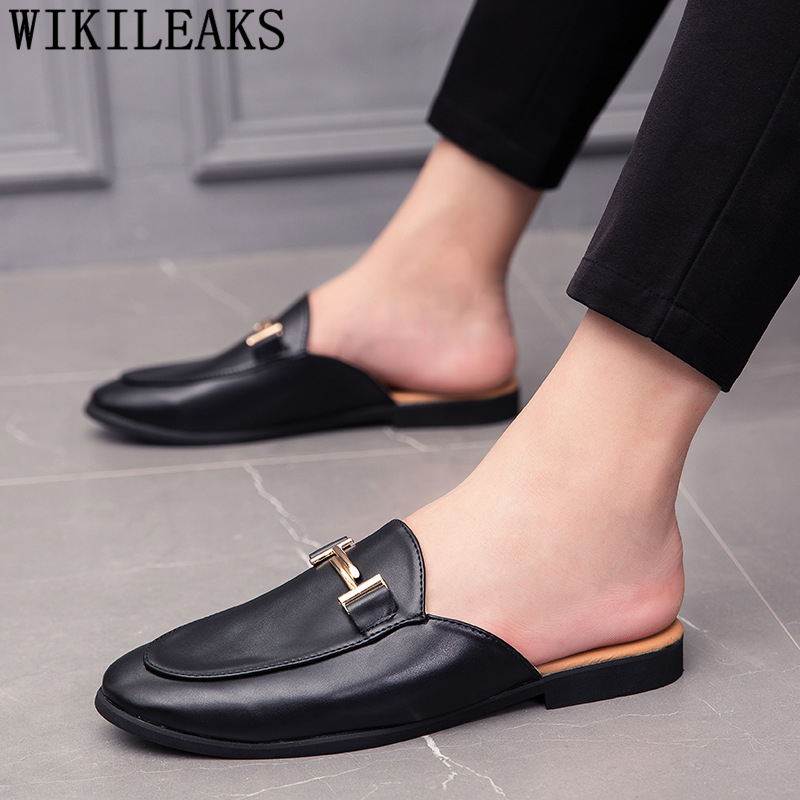 Black Half Shoes For Men Leath - Men Formal Wear Shoes ulasan dan harga