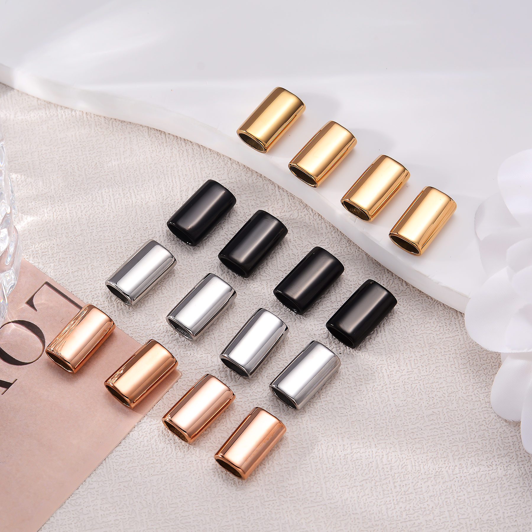 6PCS Stainless Steel Charm Sli - Patent Leather Oxford ulasan dan harga