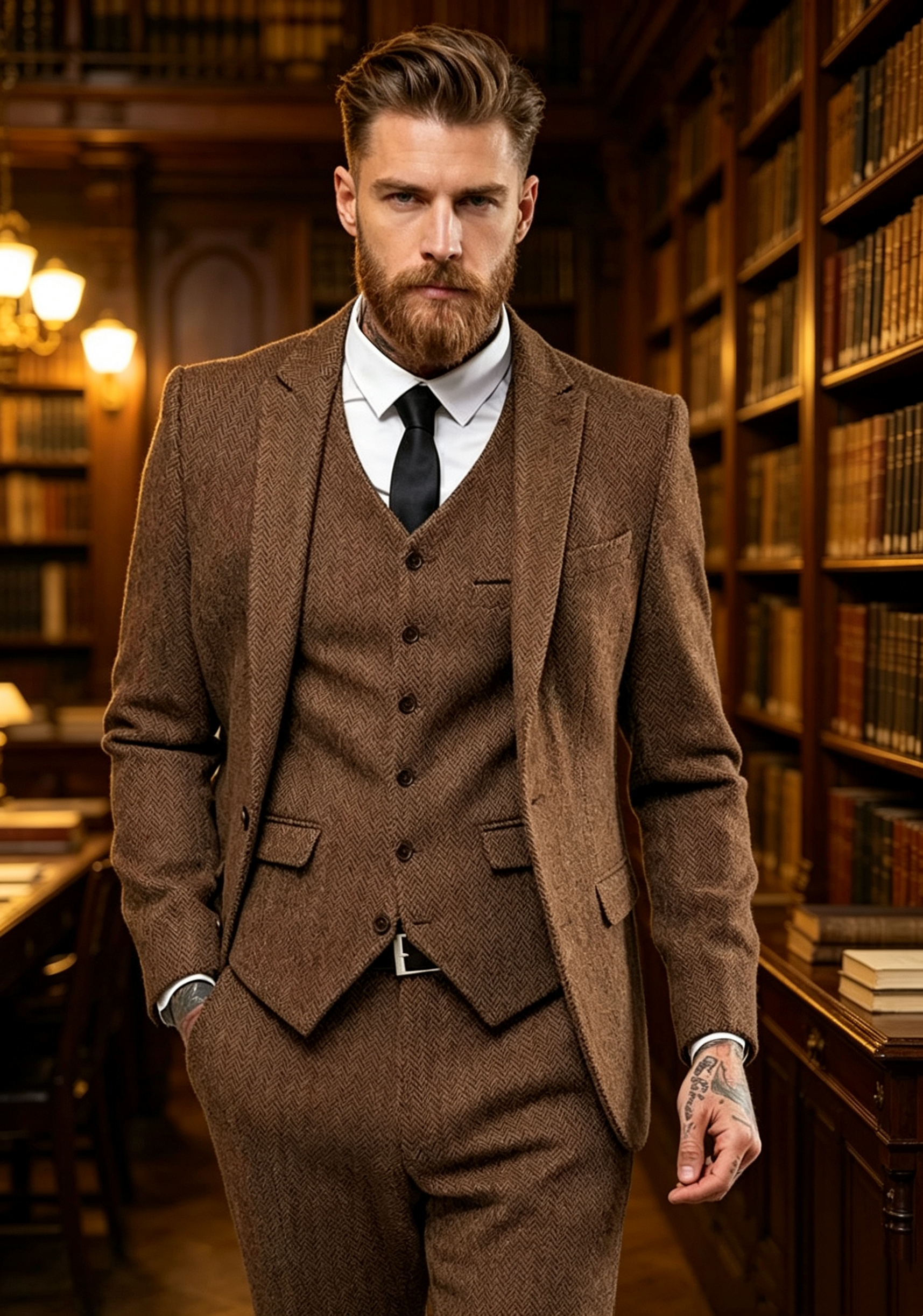 Dark Brown Wool Tweed Winter S - Wool Suit Jacket ulasan dan harga