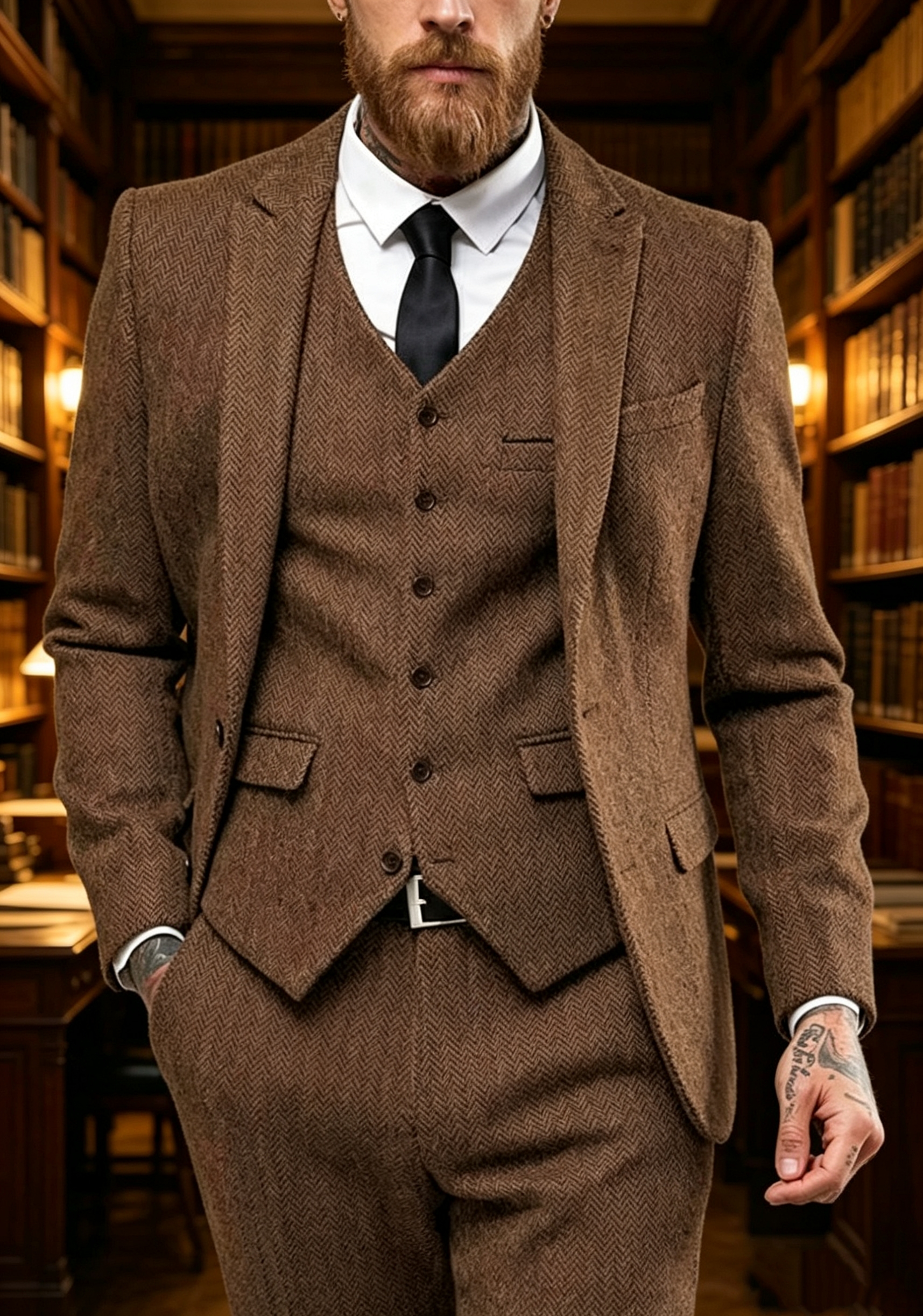 Dark Brown Wool Tweed Winter S - Wool Suit Jacket ulasan dan harga