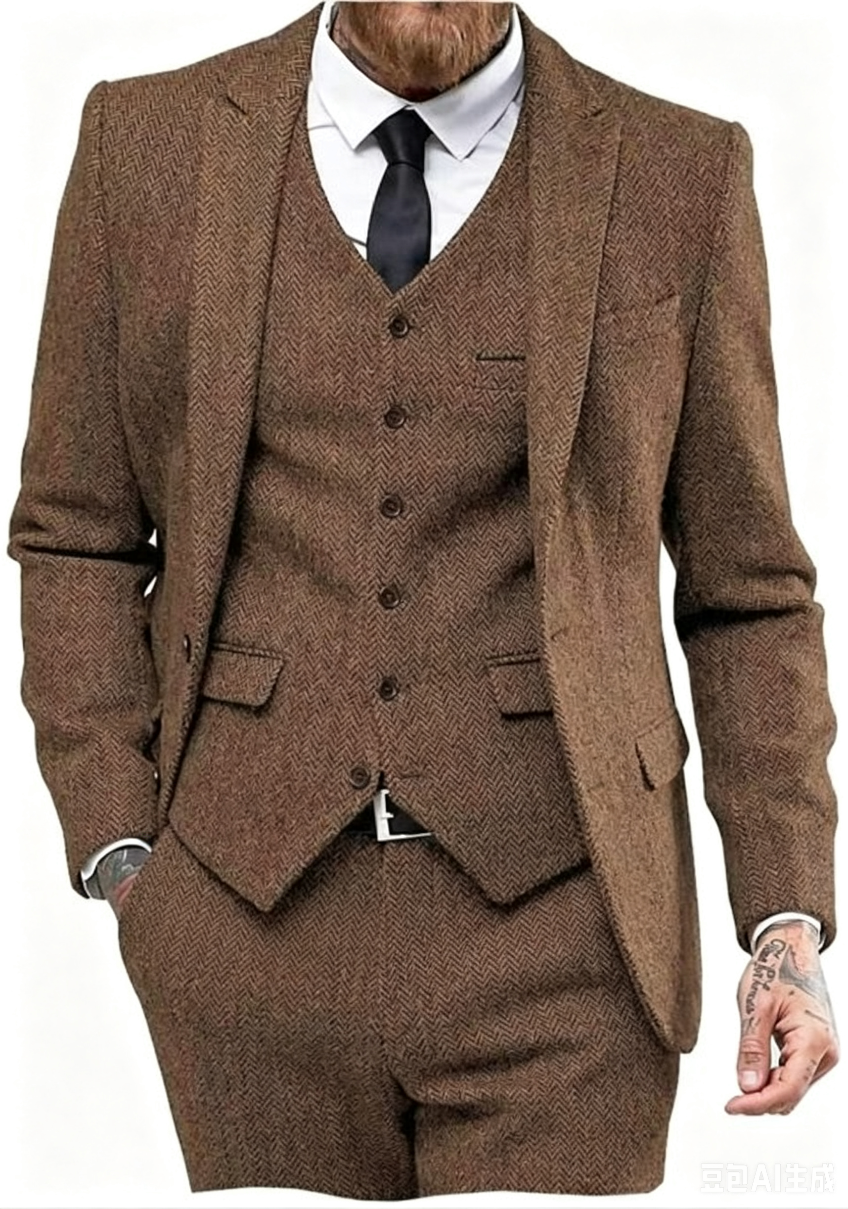 Dark Brown Wool Tweed Winter S - Wool Suit Jacket ulasan dan harga