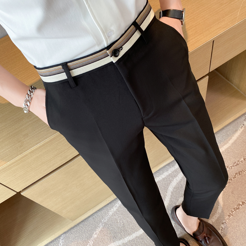 Fashion Waist Stripes Suit Pan - Men'S Formal Attire ulasan dan harga