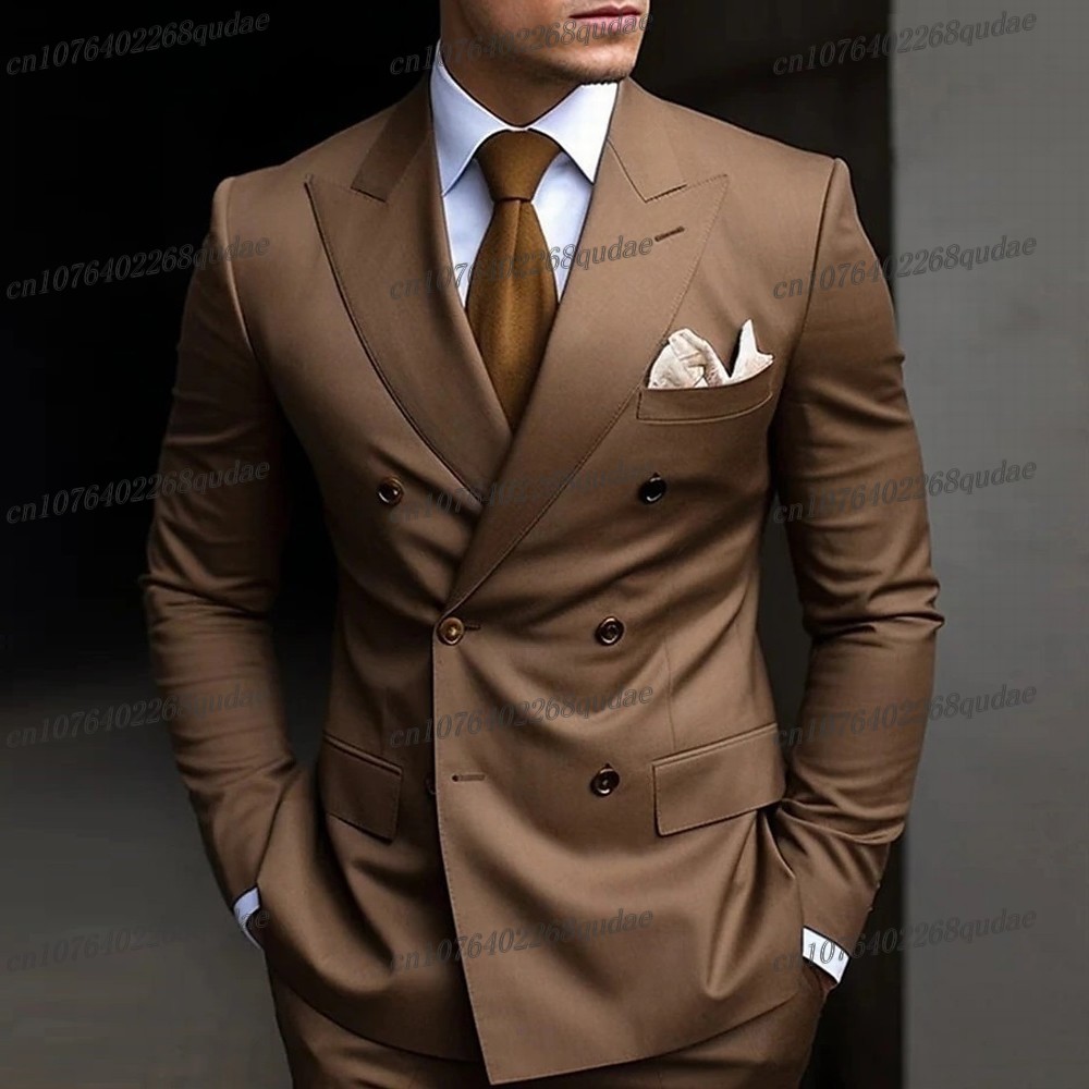 Brown Formal Occasion Men Suit - Formal Wear Jersey For Men ulasan dan harga